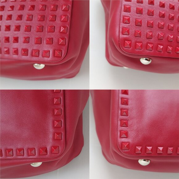 Valentino Garavani Rockstud Rouge 2 Way Satchel Bag - Picture 15 of 17